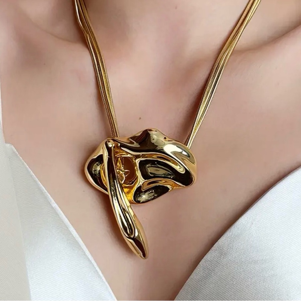 ✨✨✨Abstract Gold Necklace✨✨✨ - Picture 5 of 5
